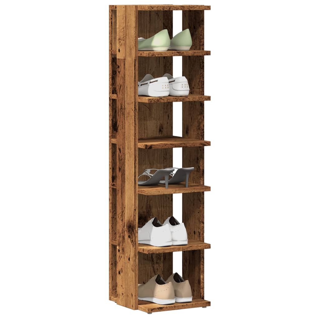 Kenkäkaapit 2 kpl vanha puu 28x27x102 cm tekninen puu