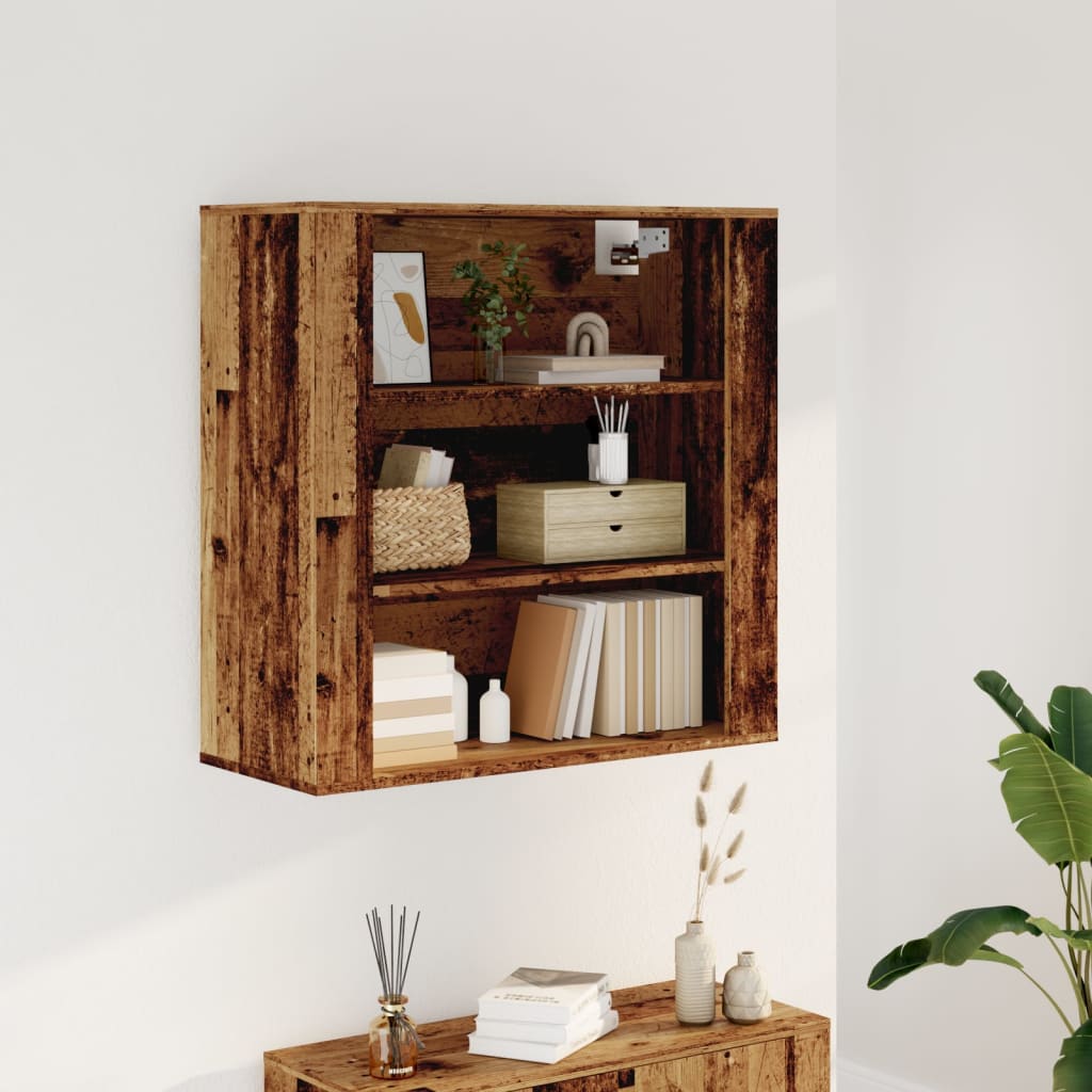 Seinäkaappi vanha puu 80x33x80 cm tekninen puu