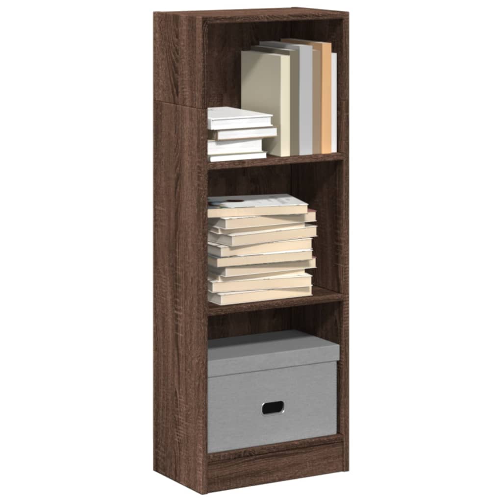 Kirjahylly ruskea tammi 40x24x109 cm tekninen puu