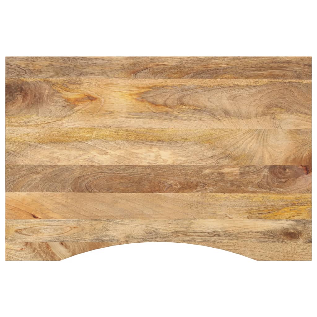 Pöytälevy kaarella 90x60x2,5 cm ovaali täysi karkea mangopuu