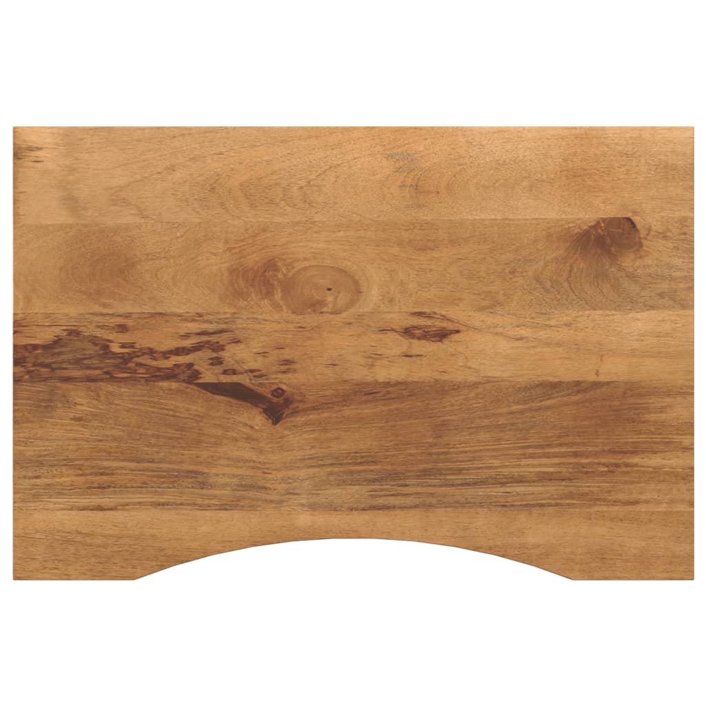 Pöytälevy kaarella 90x60x2,5 cm ovaali täysi karkea mangopuu