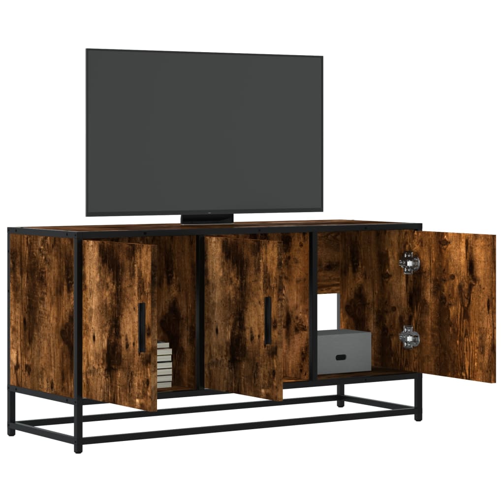 TV-taso savutammi 100x35x50 cm tekninen puu ja metalli