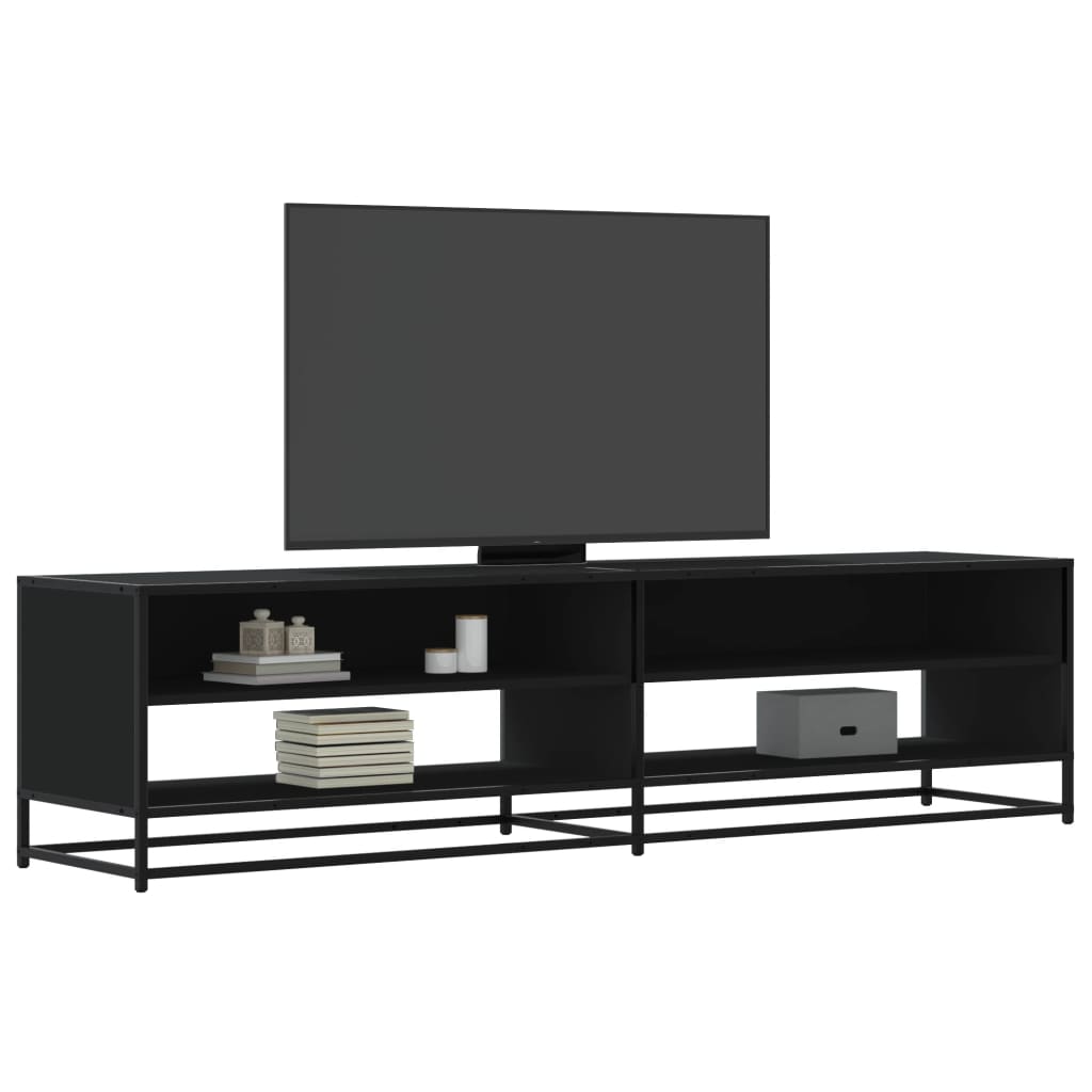 TV-taso musta 180,5x40x46 cm tekninen puu