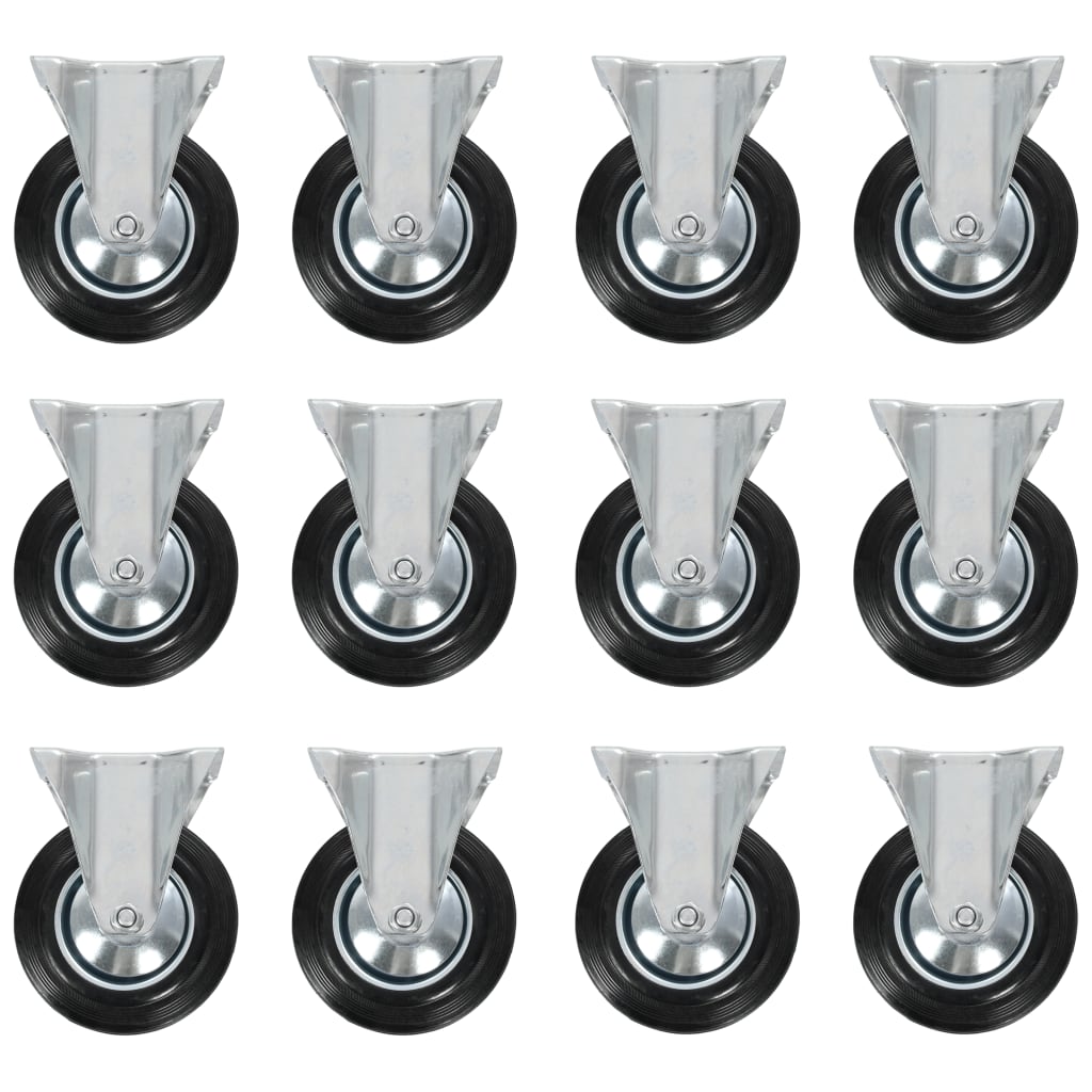 Rullapyörät kiinteät 12 kpl 160 mm