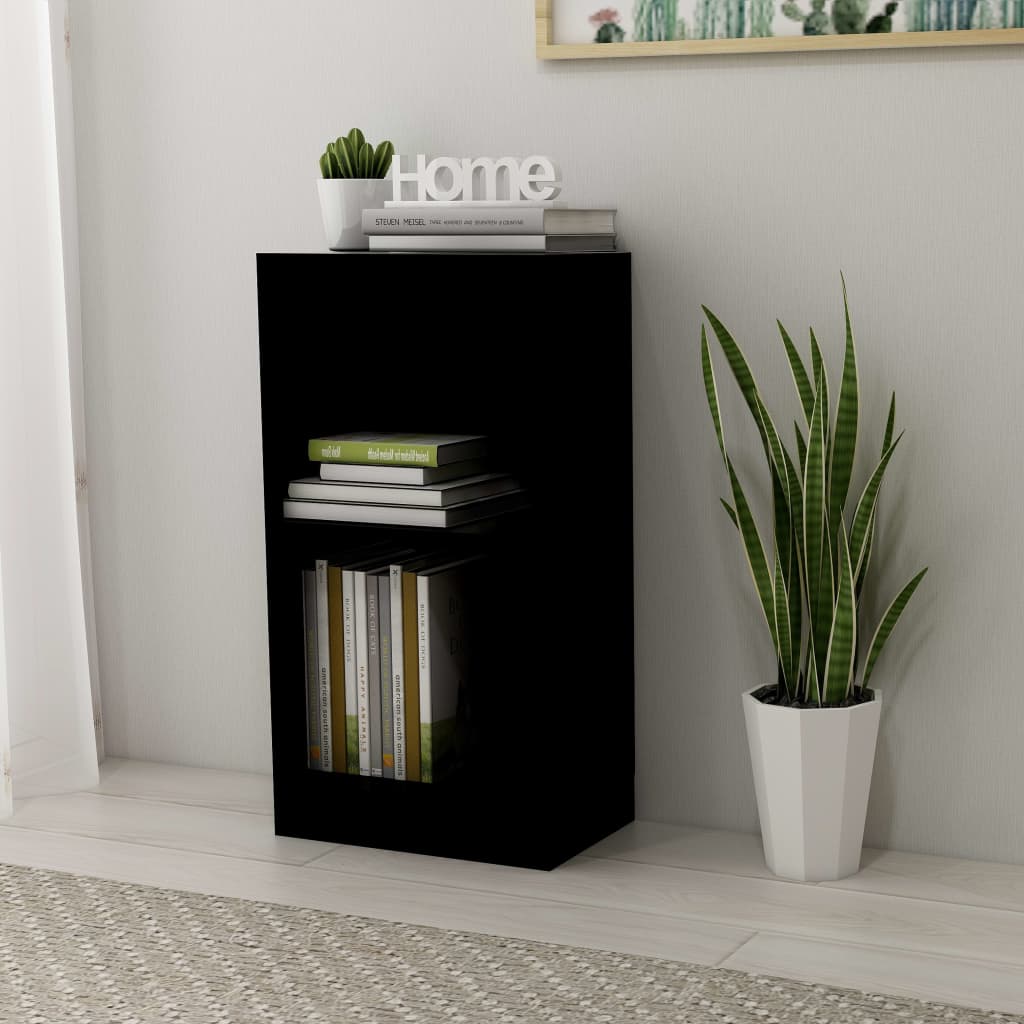 kirjahylly musta 40x24x75 cm suunniteltu puu