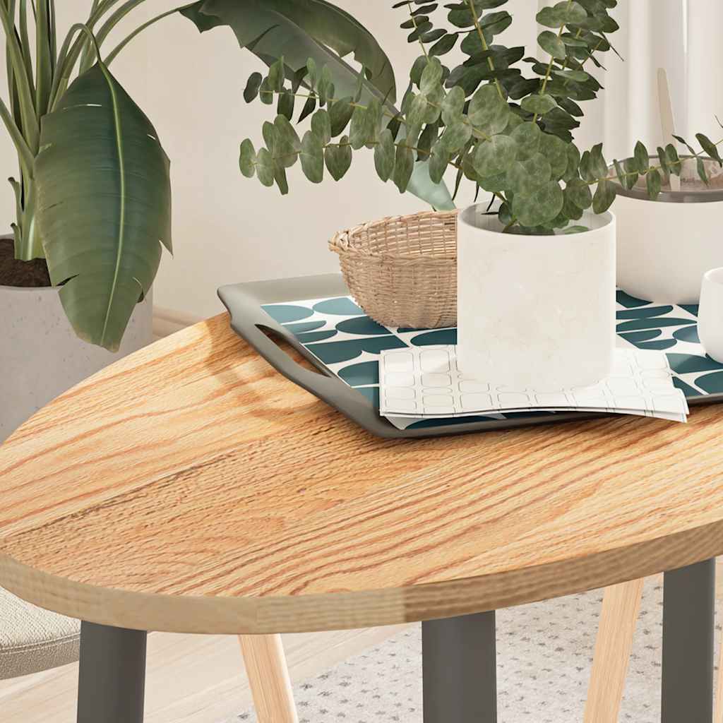 Pöytälevy 100x50x2 cm massiivipuutammea ovaali