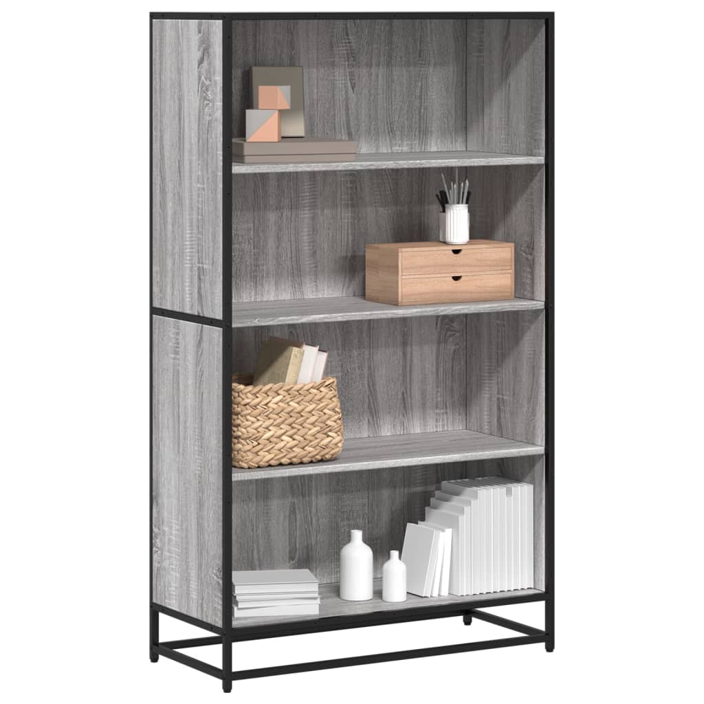 Kirjahylly harmaa Sonoma 80,5x35x139 cm tekninen puu