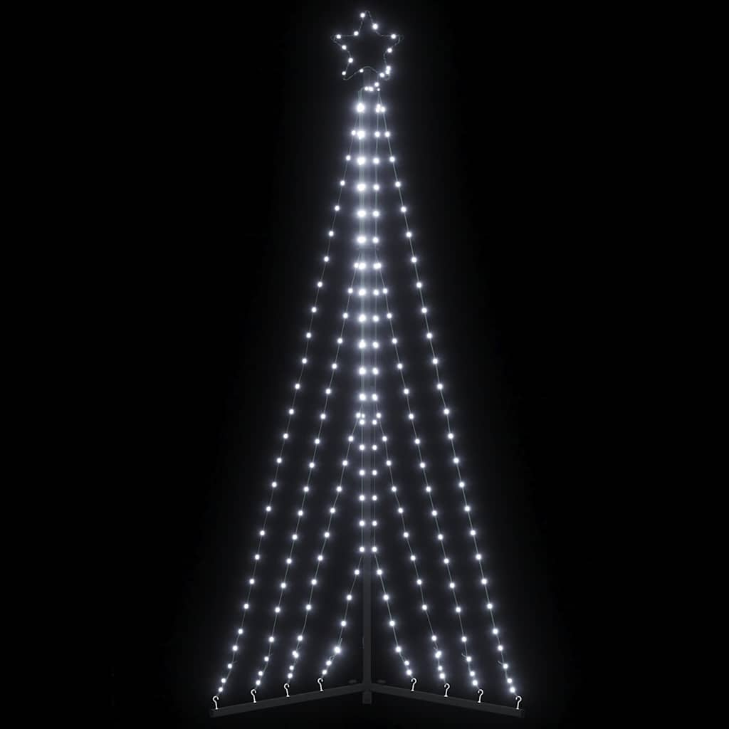 LED joulukuusi 339 kylmän valkoista LED-valoa 182 cm