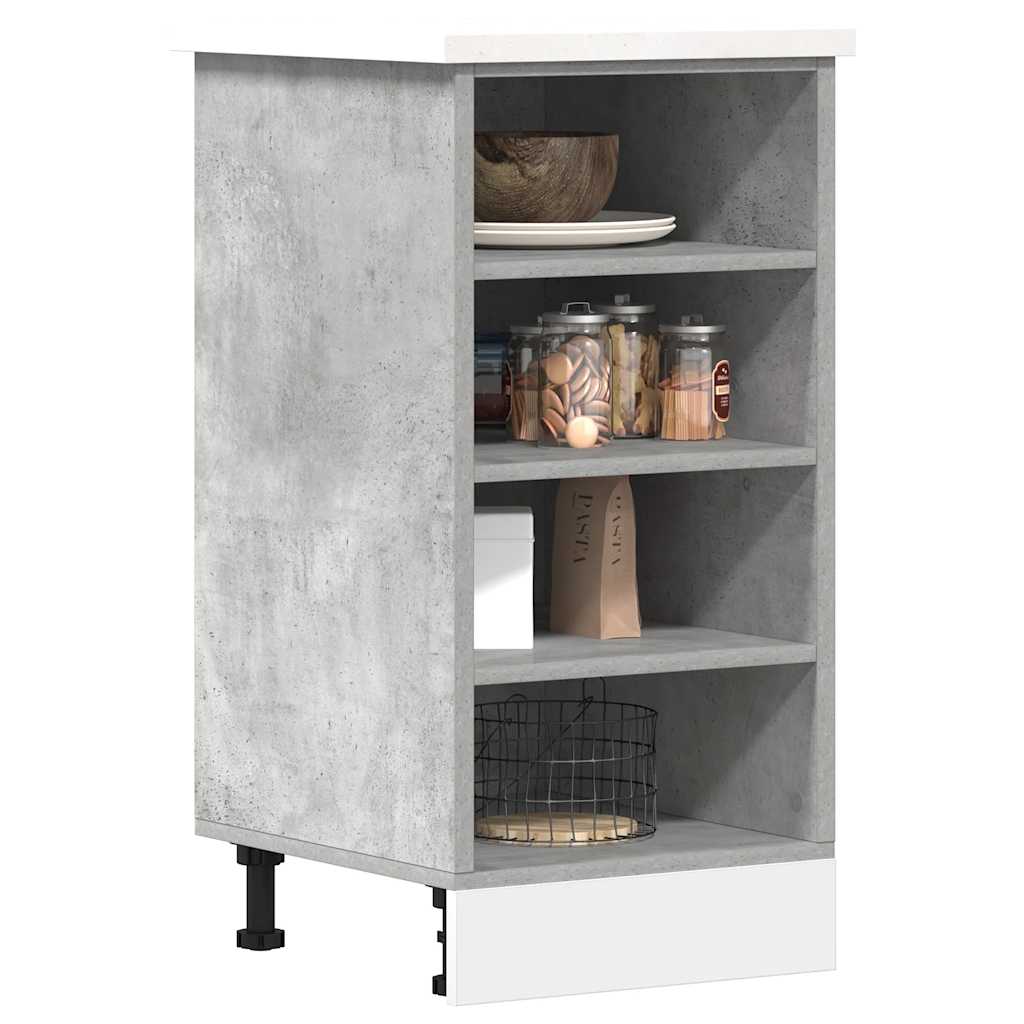 Alakaappi betoninharmaa 40x44,5x81,5 cm lastulevy
