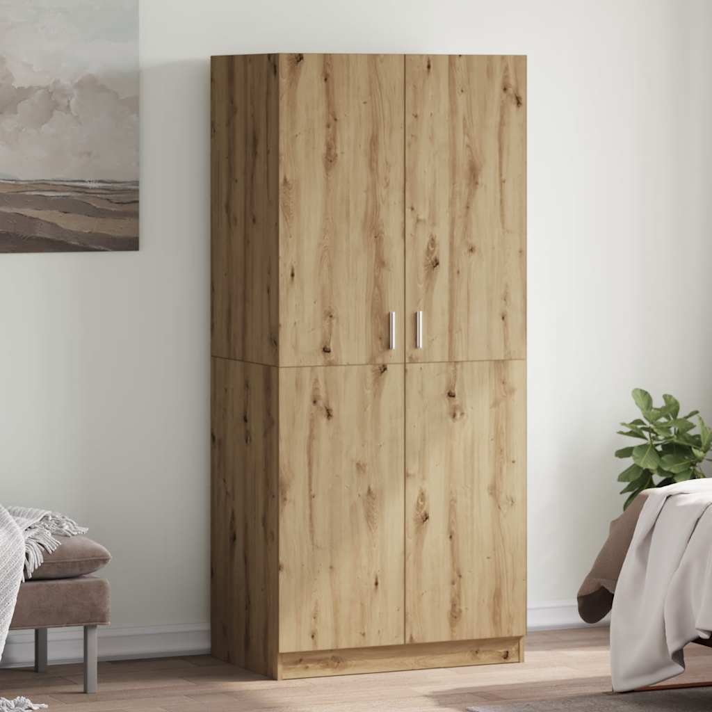 Vaatekaappi käsityöläinen tammi 90x52x200 cm tekninen puu