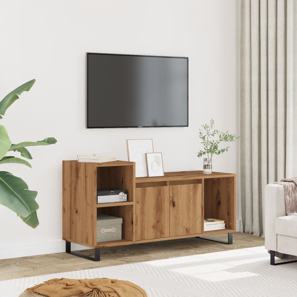 TV-taso käsityöläinen tammi 100x35x55 cm tekninen puu