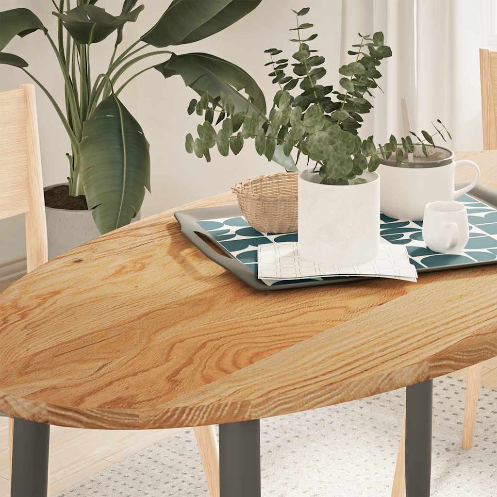 Pöytälevy Vaaleanruskea 120x60x2 cm Massiivipuu Tammi Soikea