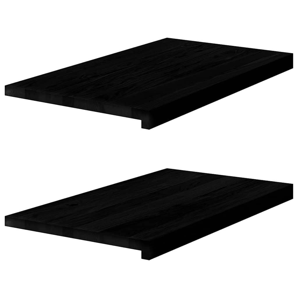 ikkunalaudat 2 kpl tummanruskea 70x40x2 cm massiivipuutammea