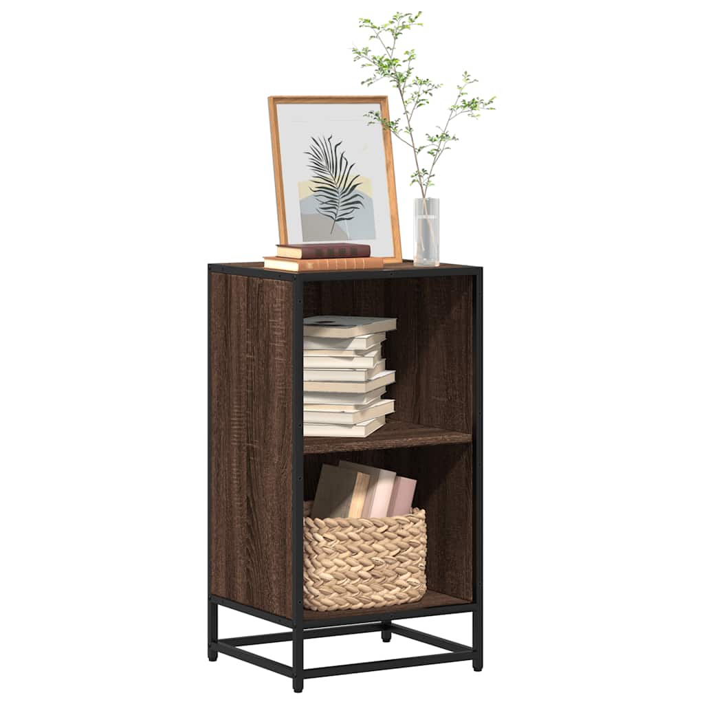 Kirjahylly ruskea tammi 80,5x35x76 cm tekninen puu
