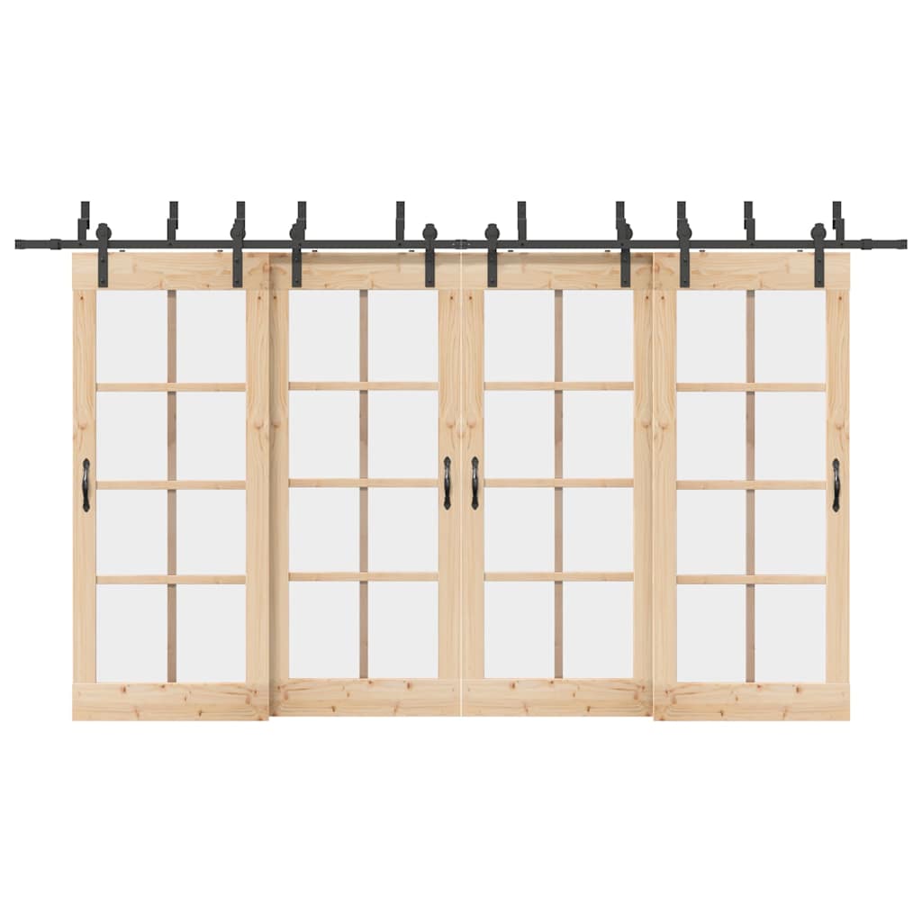 Liukuovi Hardware Kit 400 cm Teräs Musta