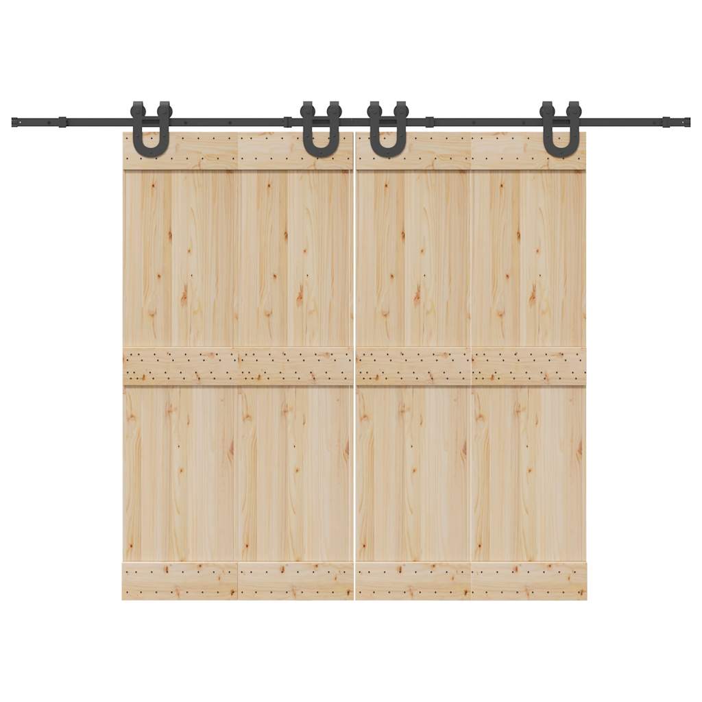Liukuoven asennussarja teräs 366 cm musta