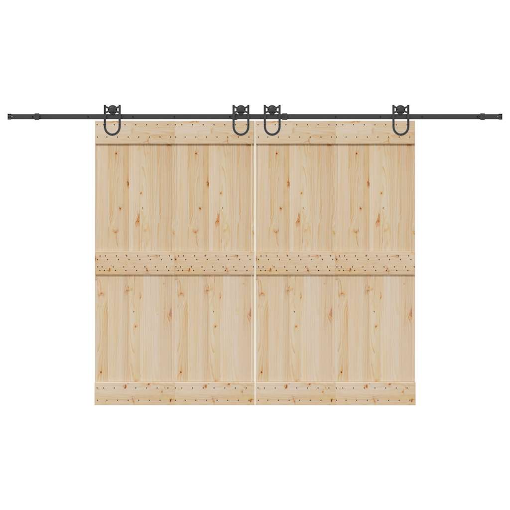 Liukuoven asennussarja teräs 366 cm musta
