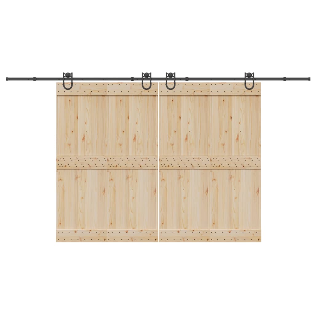Liukuovi Hardware Kit 400 cm Teräs Musta