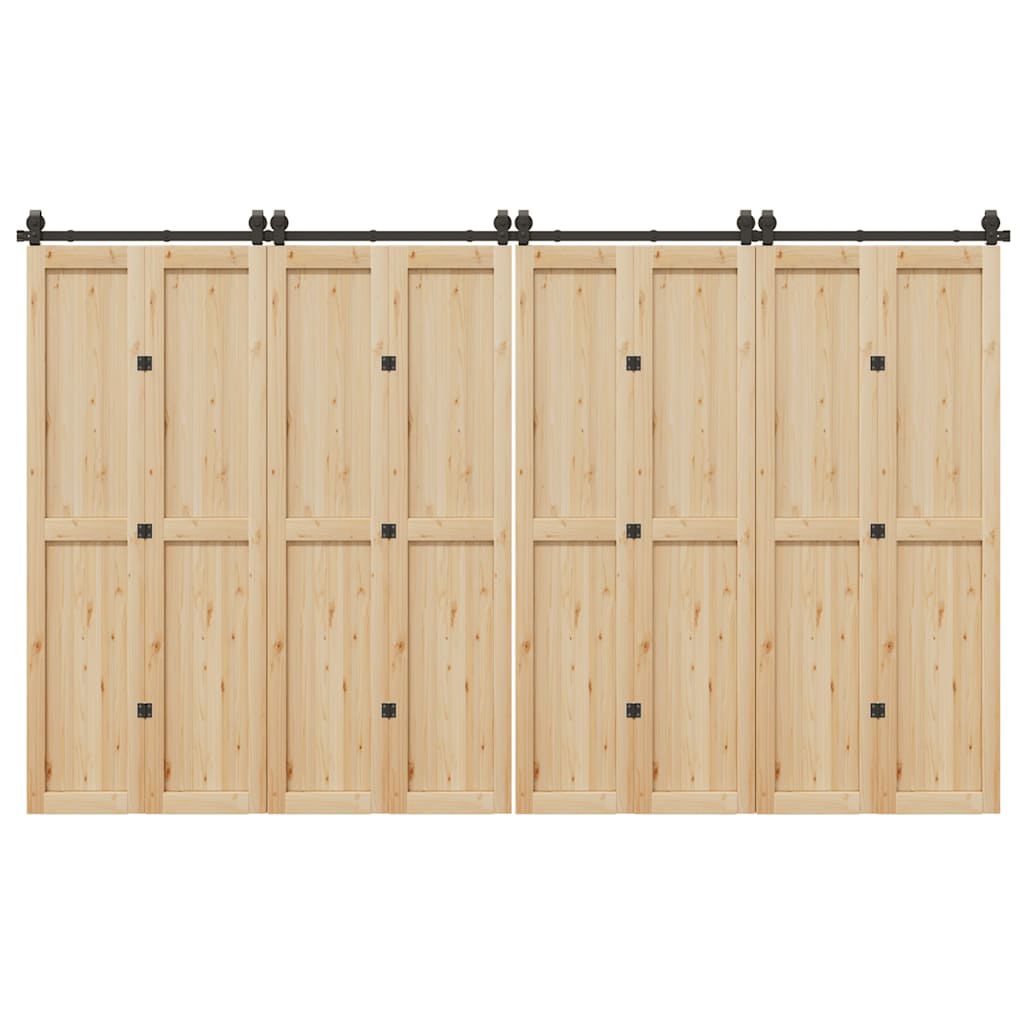 Liukuoven asennussarja teräs 366 cm musta