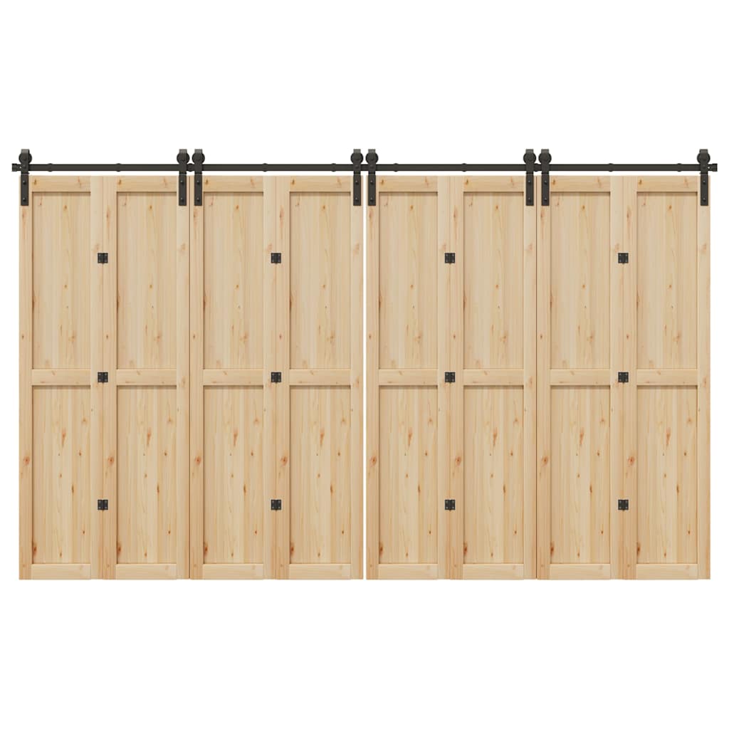 Liukuoven asennussarja teräs 366 cm musta
