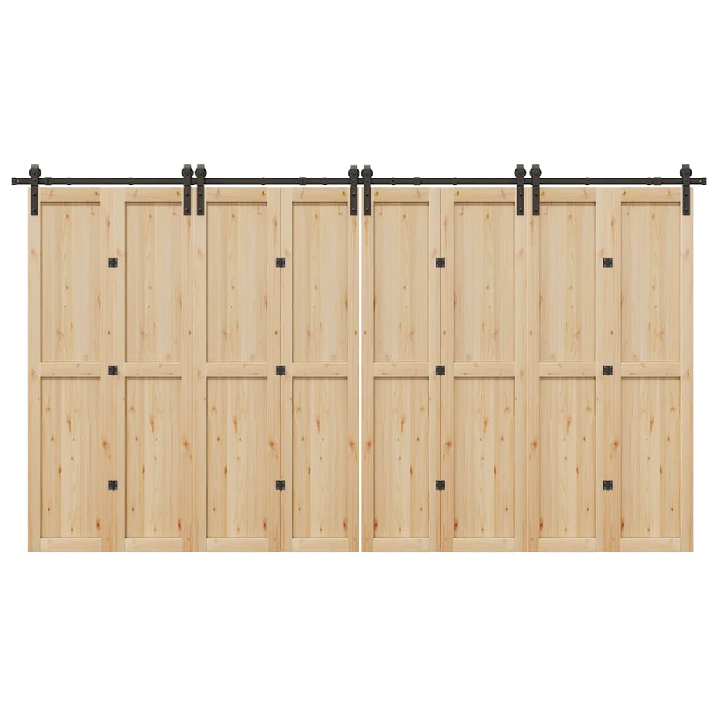 Liukuovi Hardware Kit 400 cm Teräs Musta