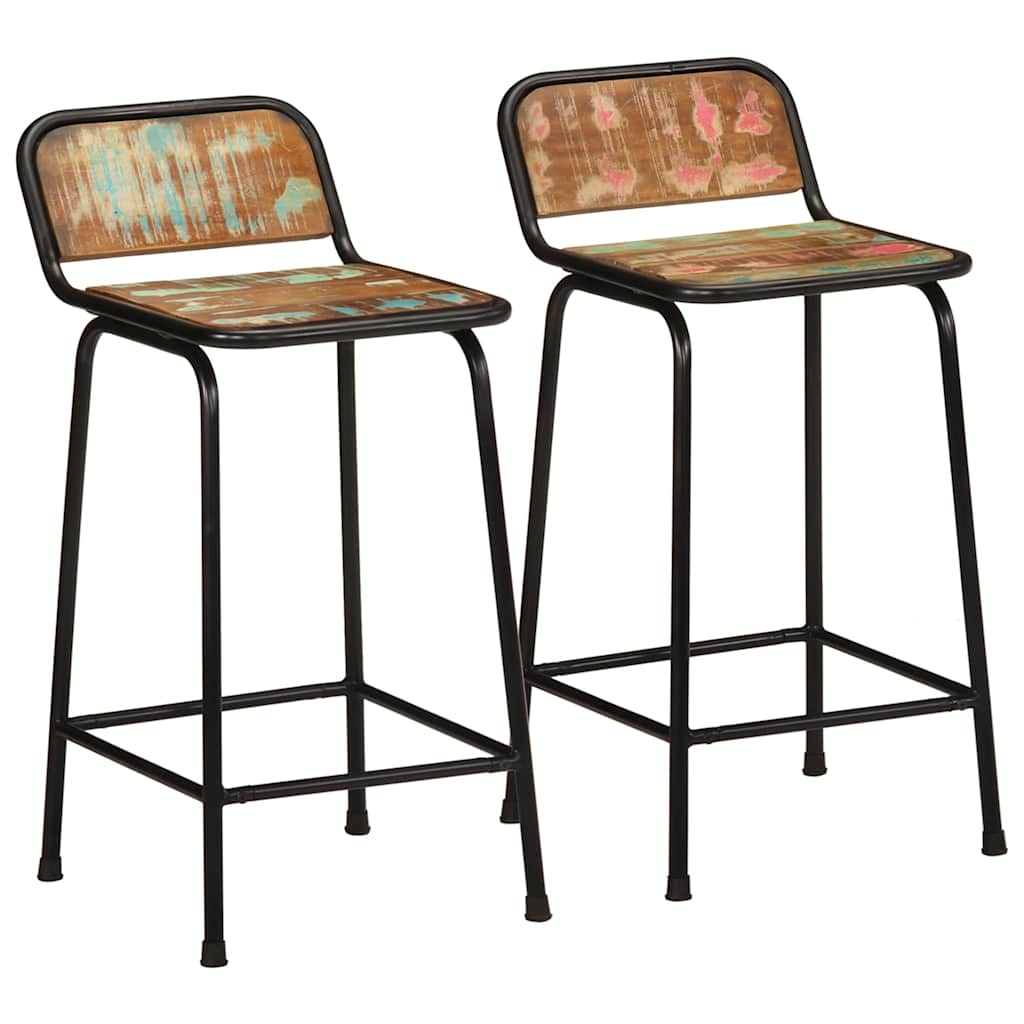 Baarijakkarat 2 kpl 46x35,5x80 cm massiivipuu kierrätetty