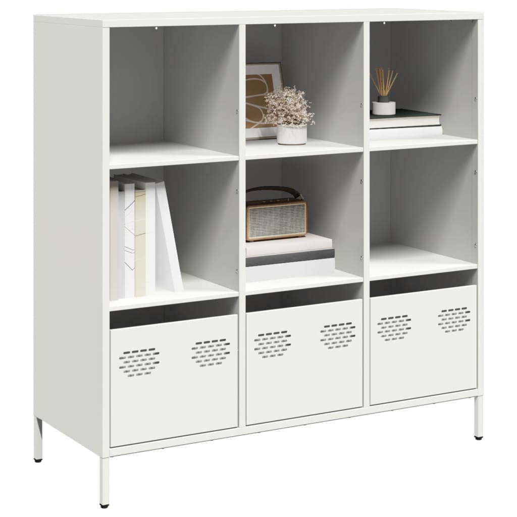 Highboard Valkoinen 101,5x39x103,5 cm Teräs