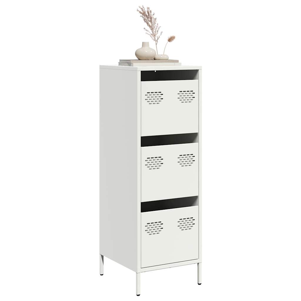 Highboard Valkoinen 39x35x103,5 cm Teräs
