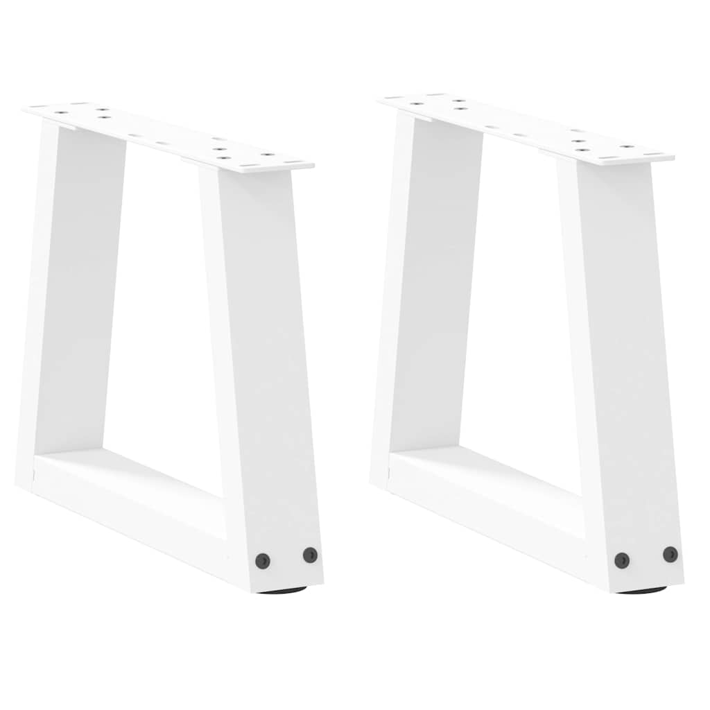 Ruokapöydän jalat V-muoto 2 kpl Valkoinen 40x(30-31,3) cm Teräs