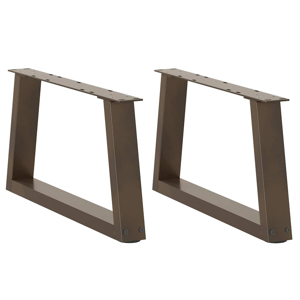 Ruokapöydän jalat V-muoto 2 kpl Luonnonteräs 60x(30-31,3) cm