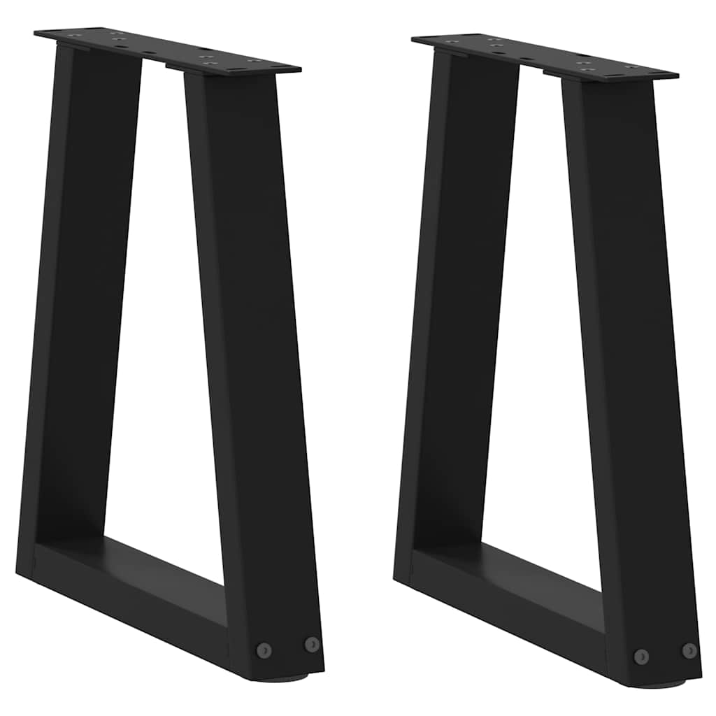 Ruokapöydän jalat V-muoto 2 kpl Musta 28x(42-43,3) cm Teräs