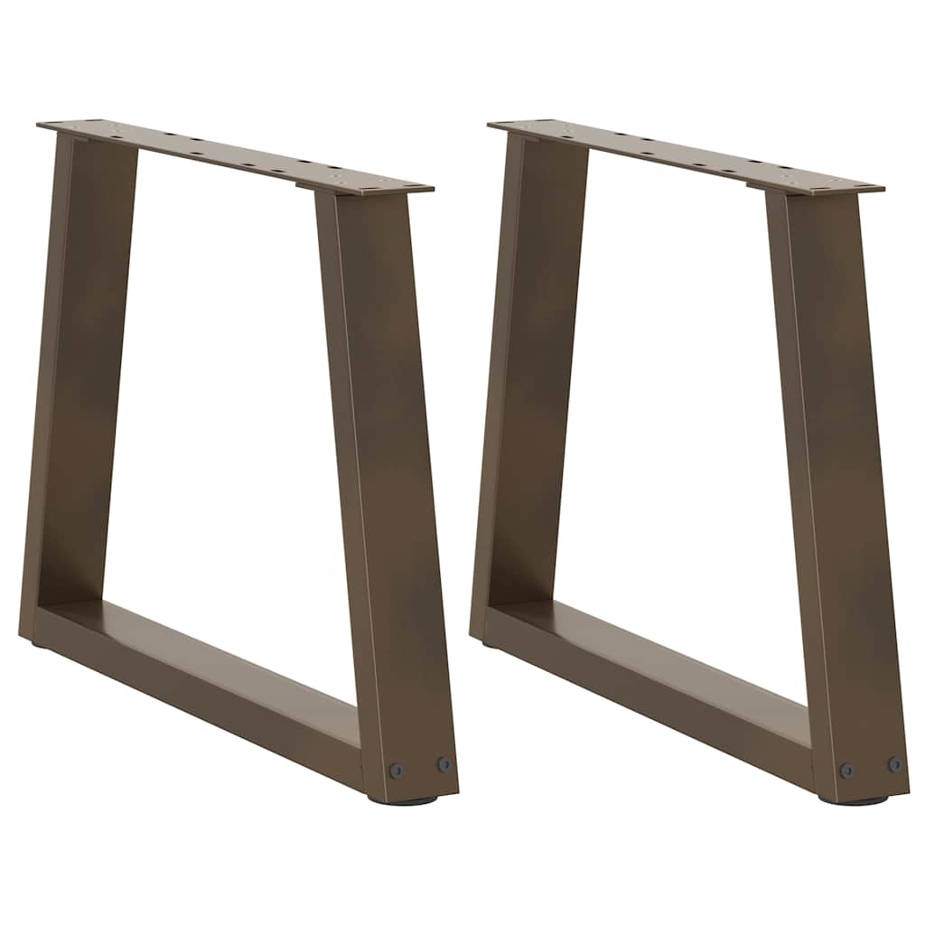 Ruokapöydän jalat V-muoto 2 kpl Luonnonteräs 60x(42-43,3) cm