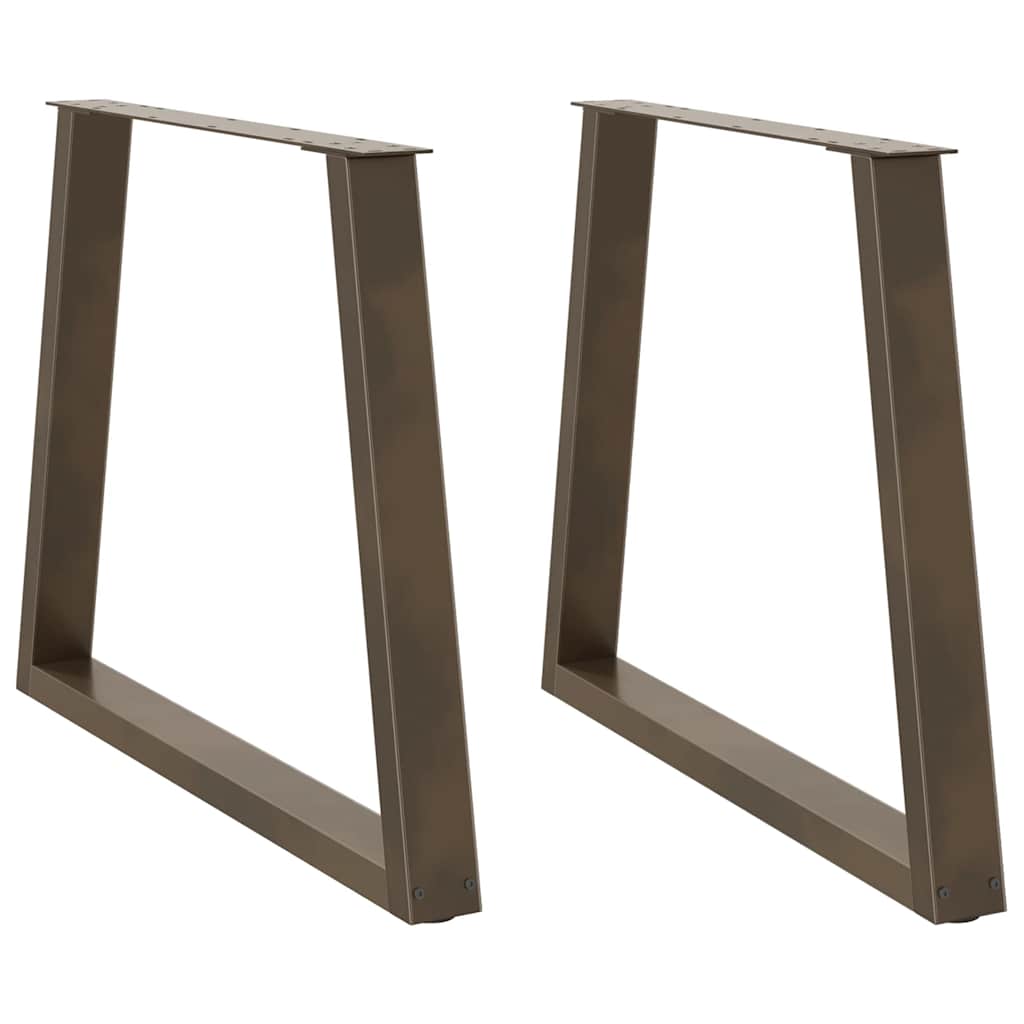Ruokapöydän jalat V-muoto 2 kpl Luonnonteräs 80x(72-73,3) cm