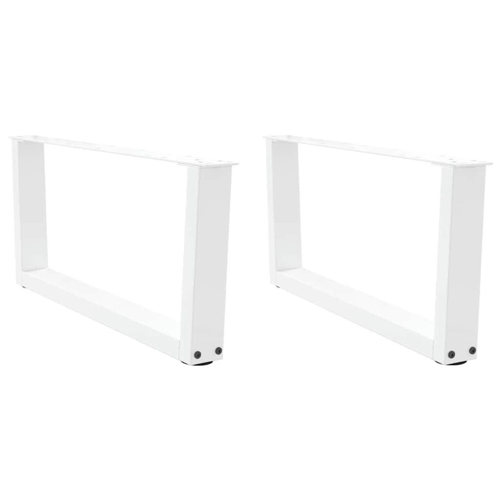 Ruokapöydän jalat V-muotoinen 2 kpl Valkoinen 70x(30-31,3) cm
