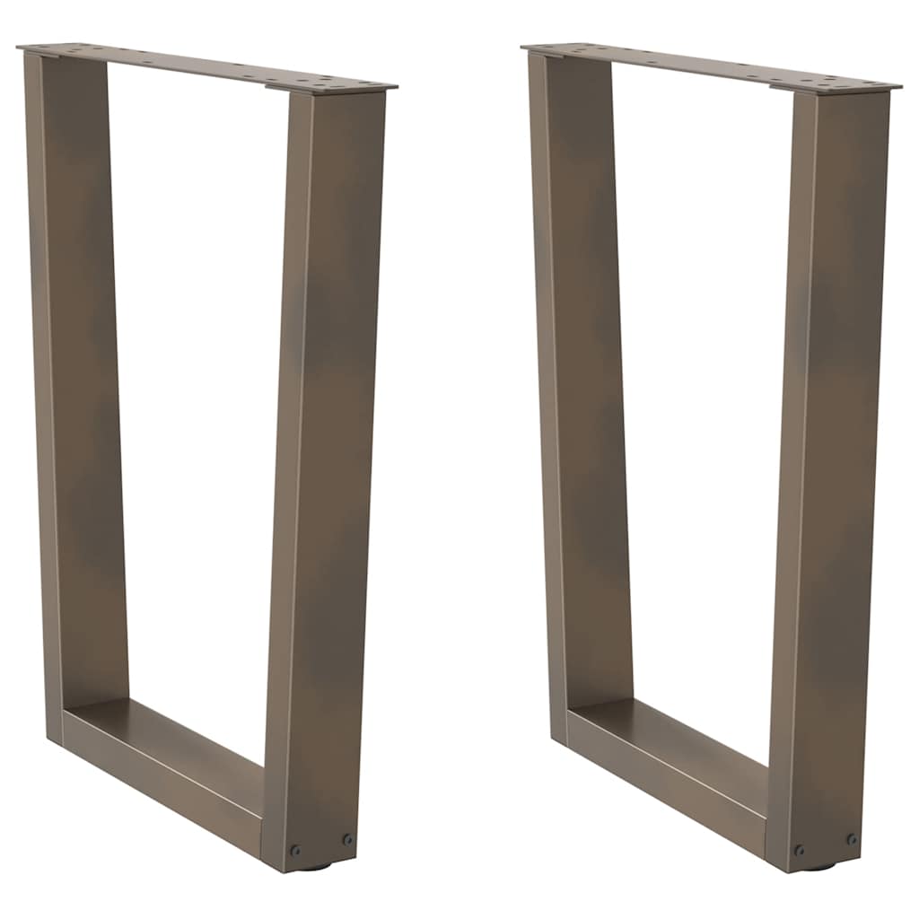 Ruokapöydän jalat V-muoto 2 kpl Luonnonteräs 60x(72-73,3) cm
