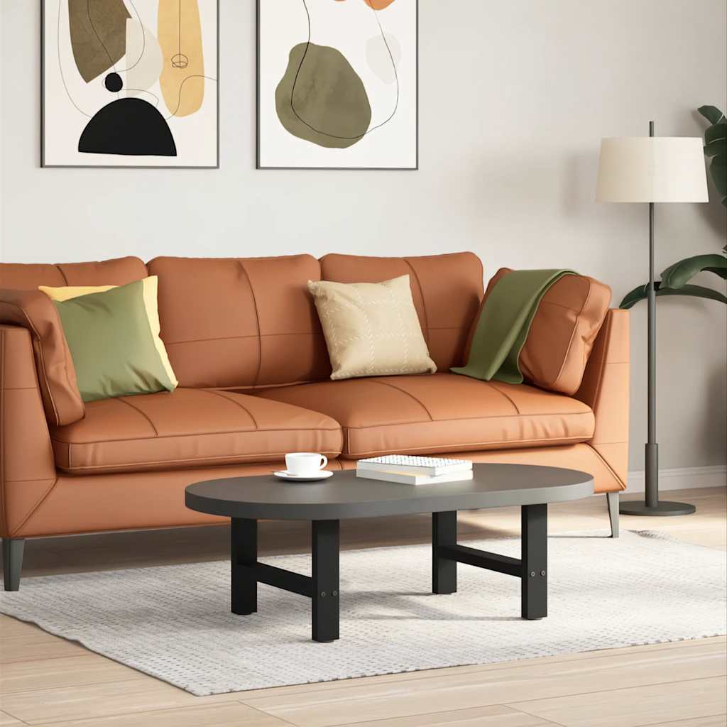 Sohvapöydän jalat musta 2 kpl 50x(30-31) cm teräs