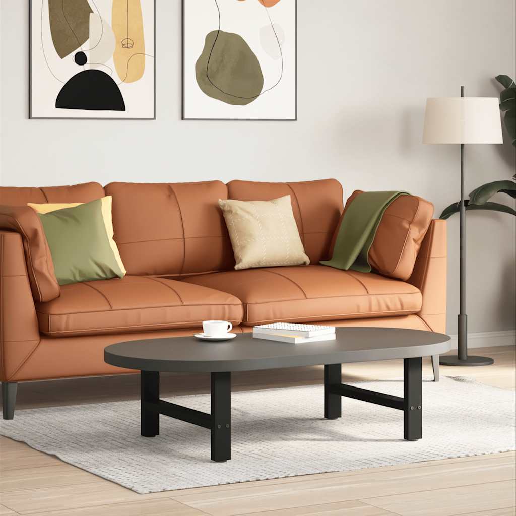 Sohvapöydän jalat musta 2 kpl 70x(30-31) cm teräs
