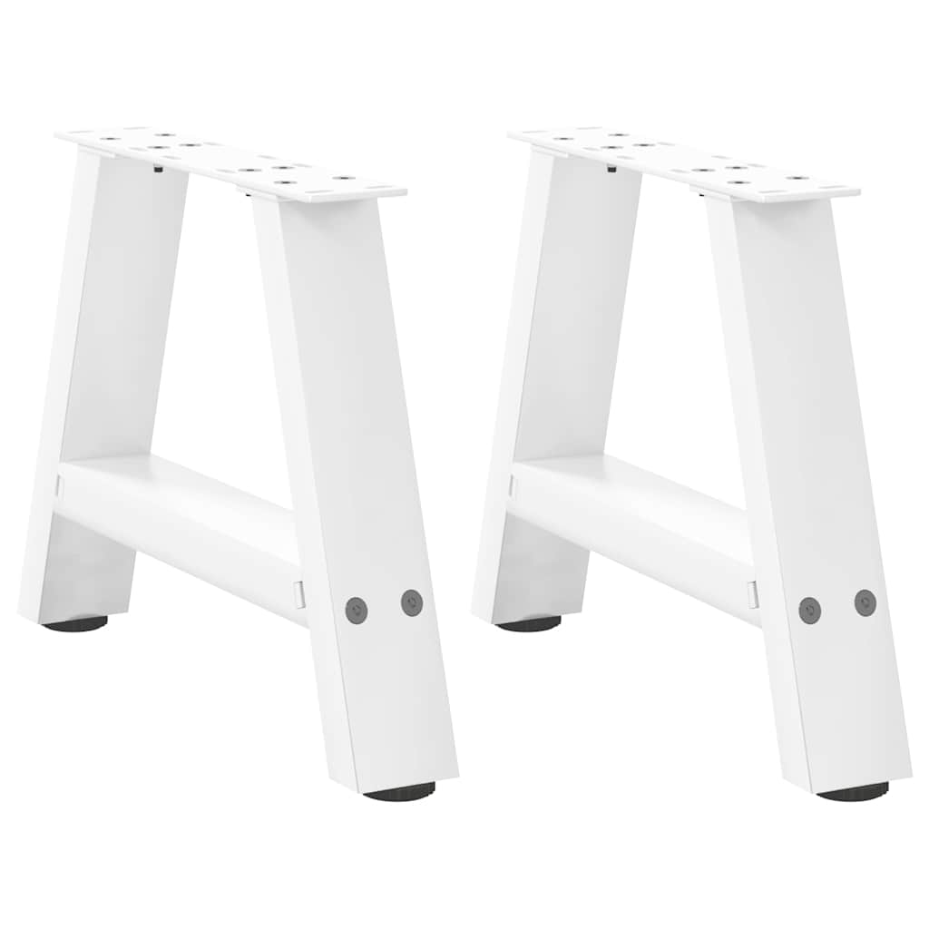 Sohvapöydän jalat A-muotoiset 2 kpl Valkoinen 50x(30-31) cm