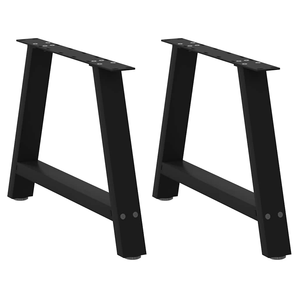 Sohvapöydän jalat A-muotoiset 2 kpl Musta 60x(42-43) cm Teräs