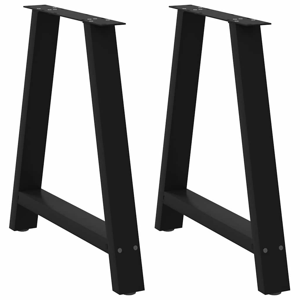 Sohvapöydän jalat A-muotoiset 2 kpl Musta 70x(72-73) cm Teräs