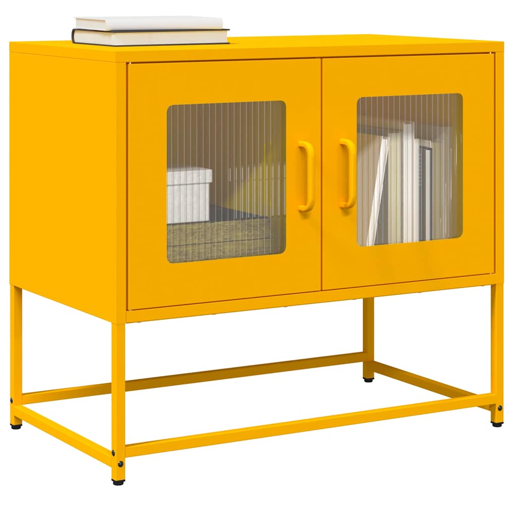 TV Kaappi Sinapinkeltainen 68x39x60,5 cm Kylmävalssattu teräs