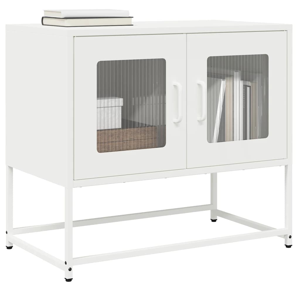 TV Kaappi Valkoinen 68x39x60,5 cm Kylmävalssattu teräs