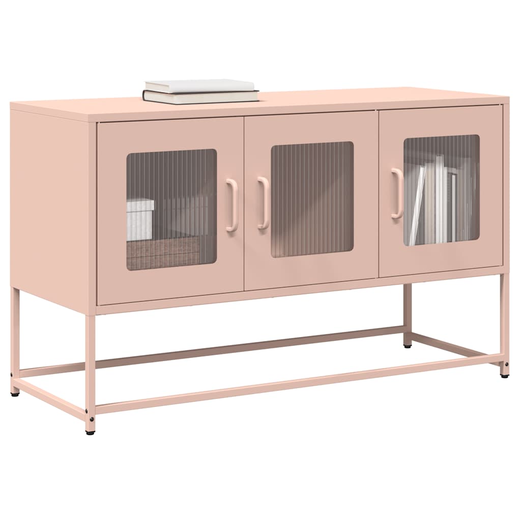 TV Kaappi Pinkki 100,5x39x60,5 cm Kylmävalssattu teräs