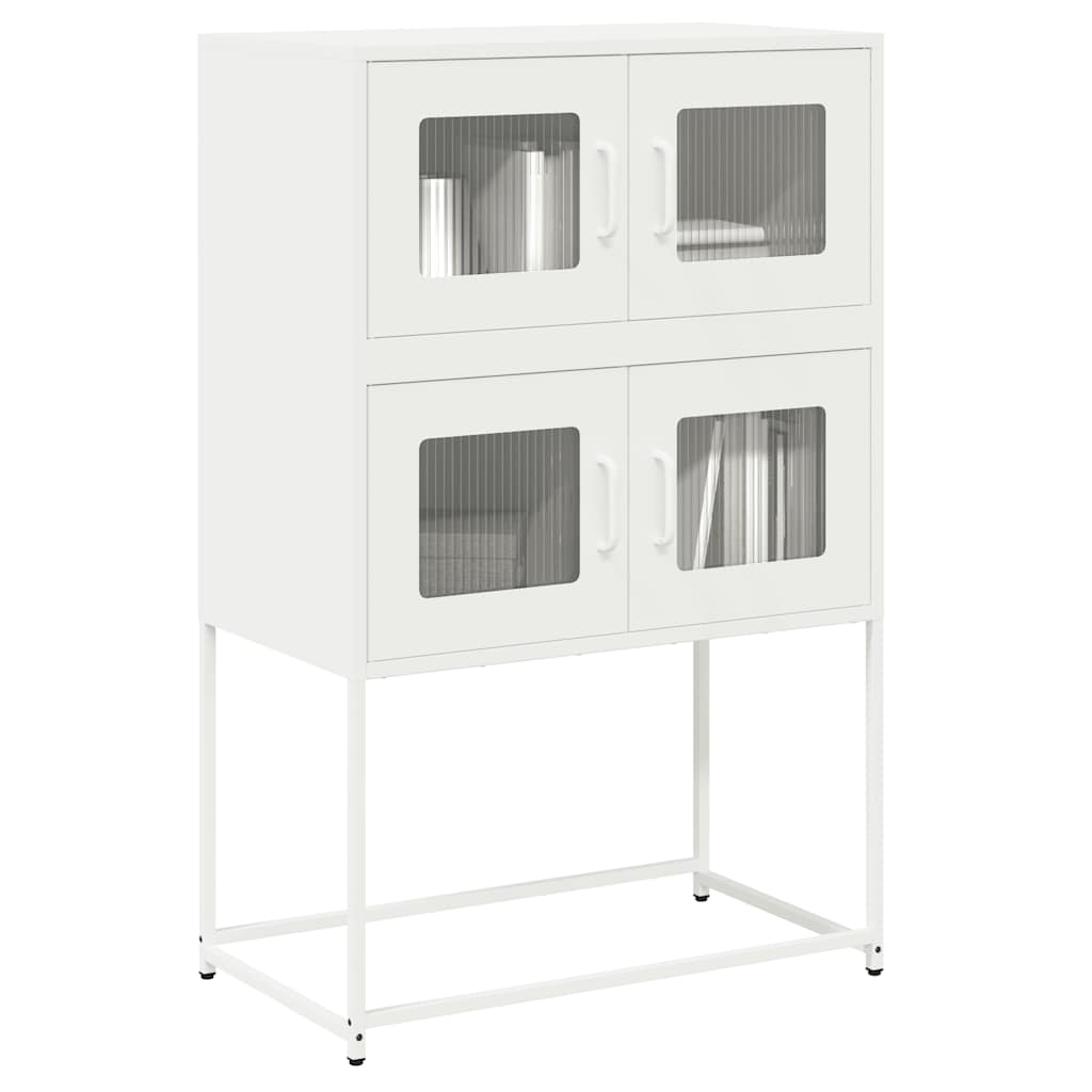 Highboard Valkoinen 68x39x107 cm Teräs