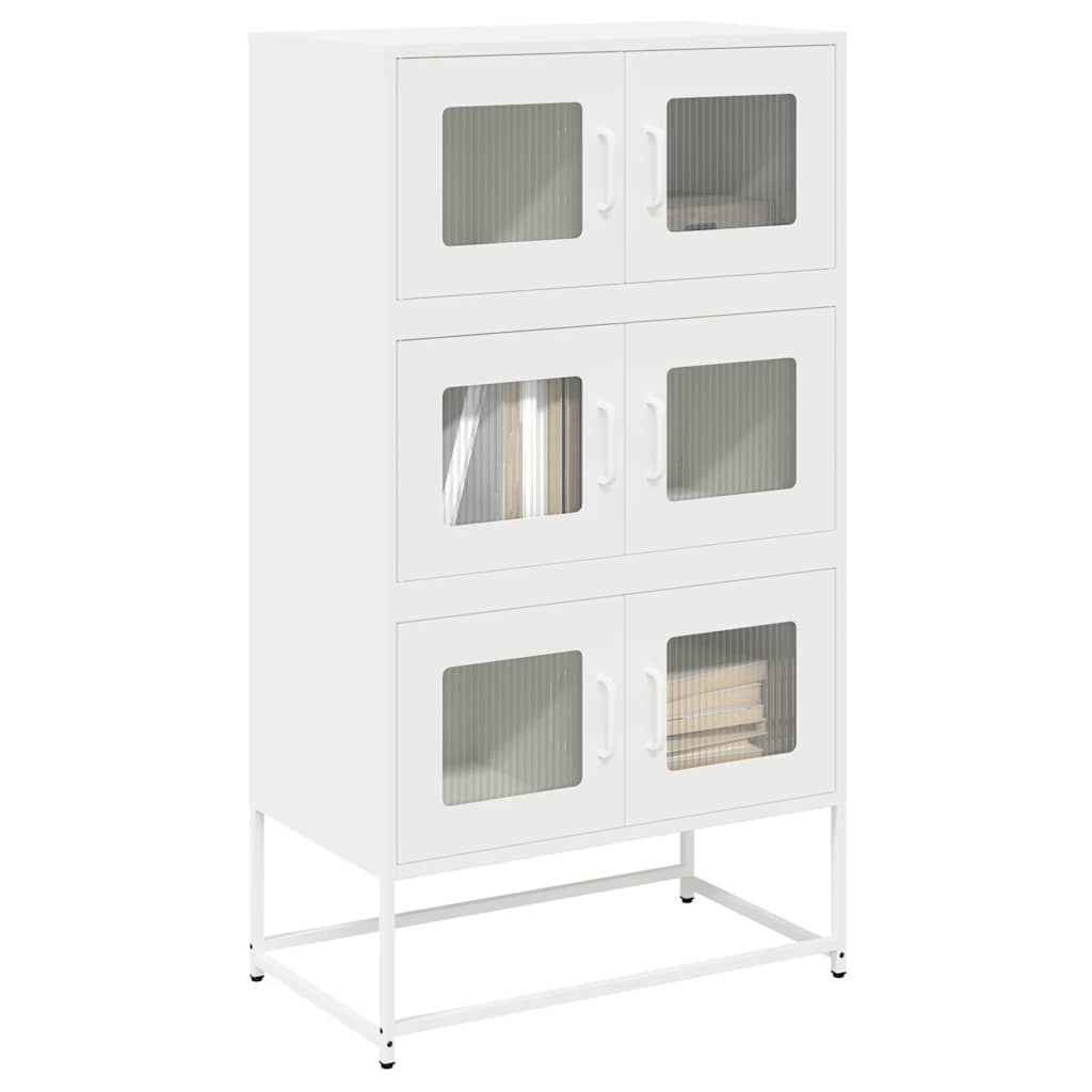 Highboard Valkoinen 68x39x123 cm Teräs