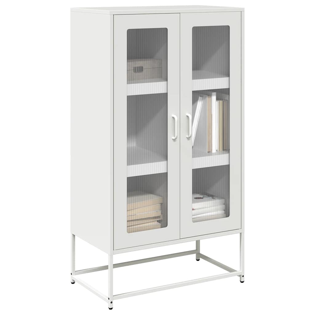 Highboard Valkoinen 68x39x123 cm Teräs