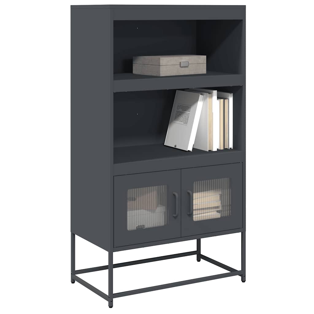 Highboard Antrasiitti 68x39x123 cm terästä