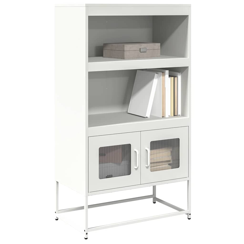 Highboard Valkoinen 68x39x123 cm Teräs