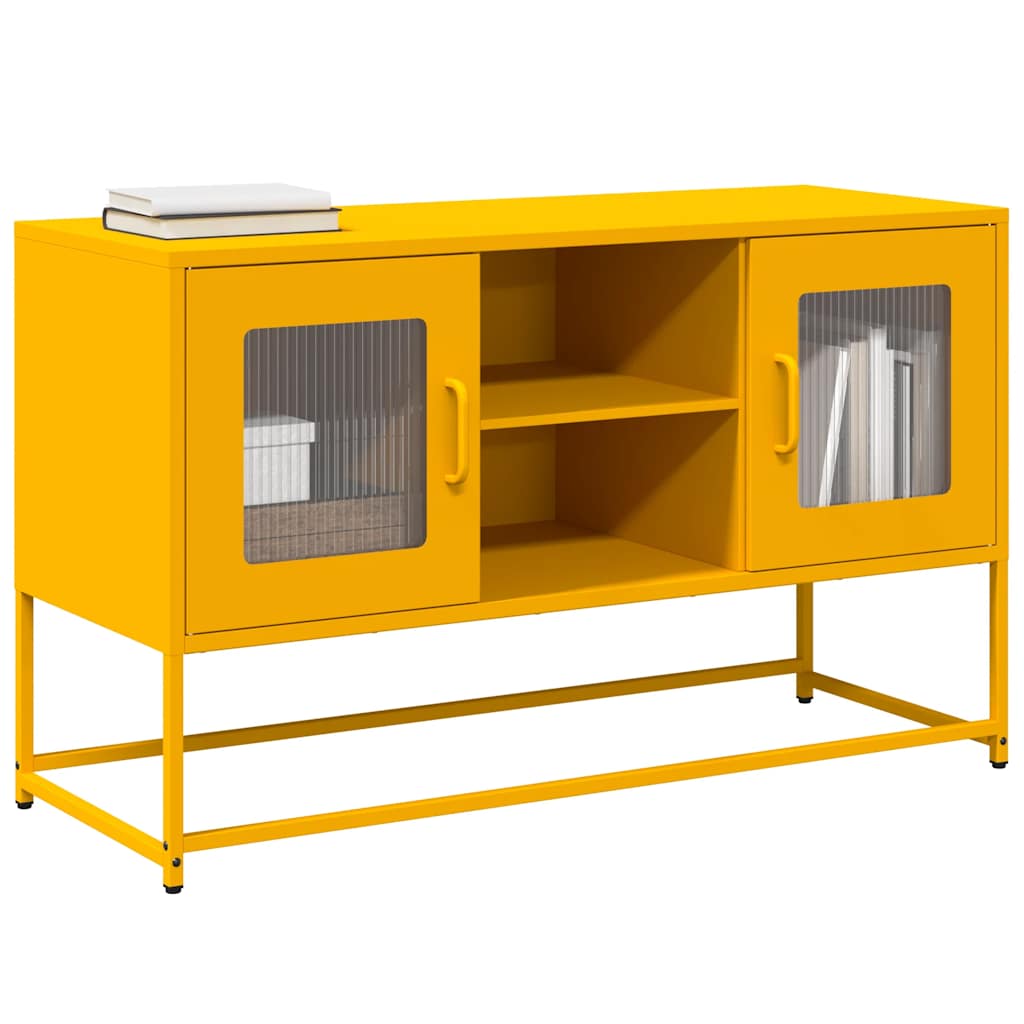 TV-taso sinapinkeltainen 100,5x39x60,5 cm teräs