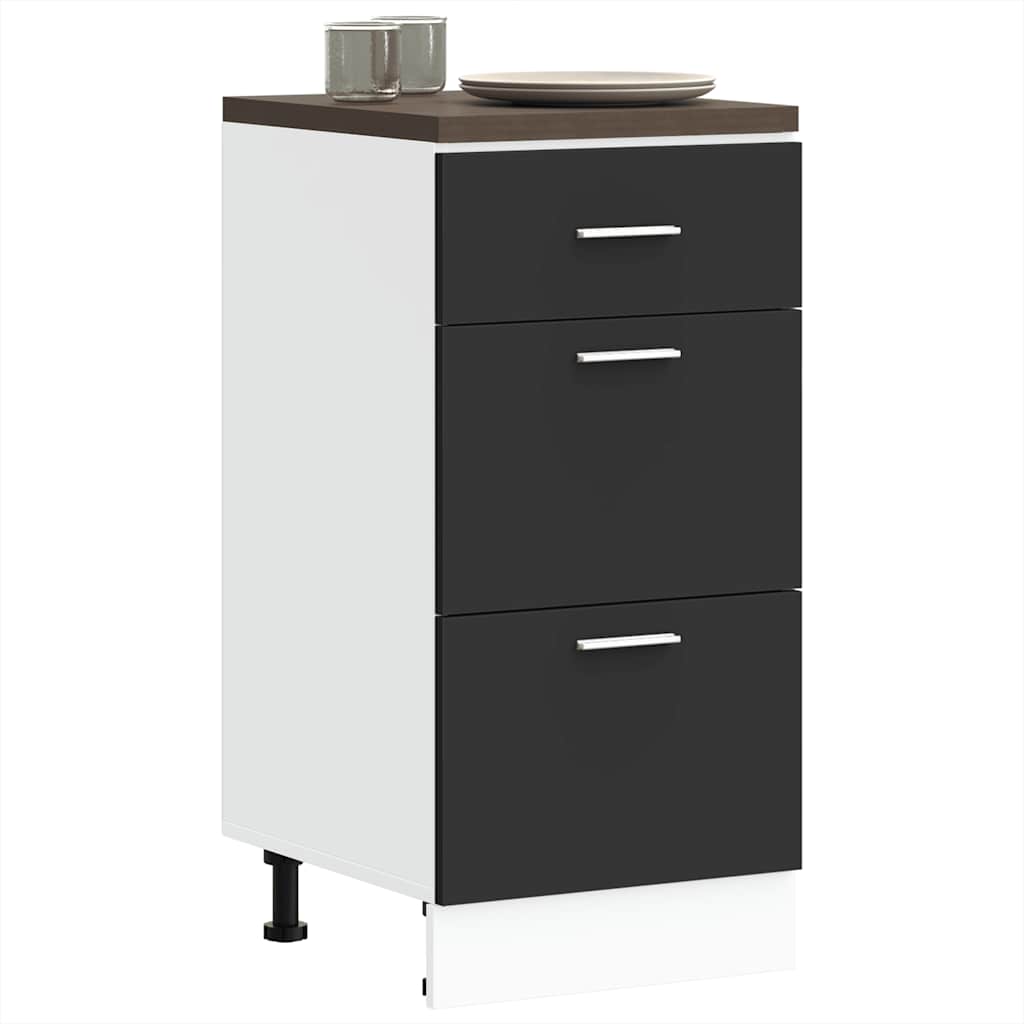 Alakaappi Musta 40x46x81,5 cm Engineered Wood